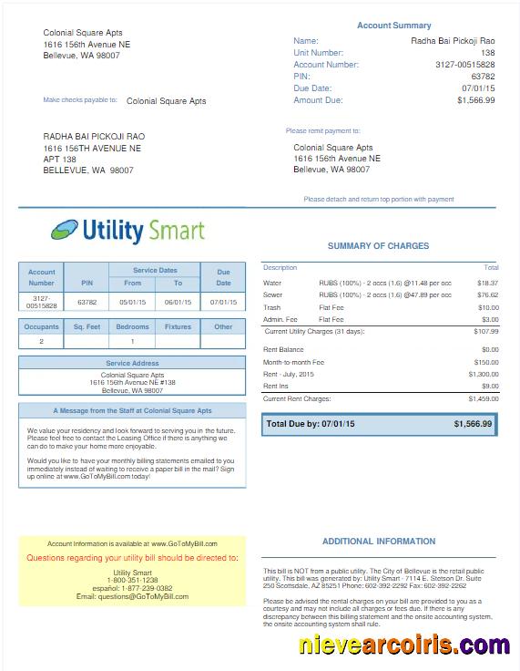 UNITED KINGDOM UTILITY SMART utility bill